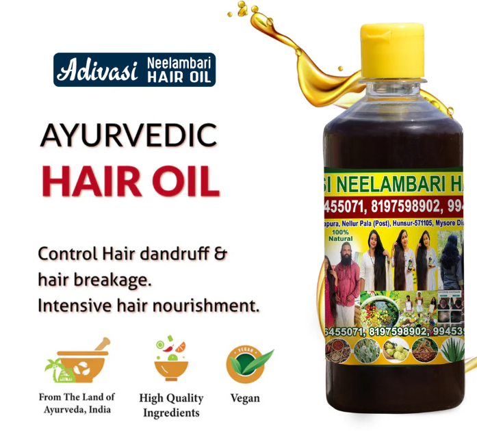 Adivasi Neelambari Herbal Hair Oil 250ML (Pack of 2)