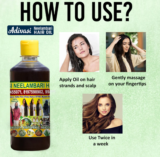 Adivasi Neelambari Herbal Hair Oil 250ML (Pack of 2)