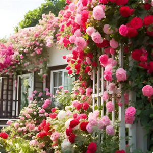 Multi Colour Climbing Rose Flower Seeds - Pack Of 3